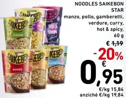 Spazio Conad Noodles saikebon star offerta