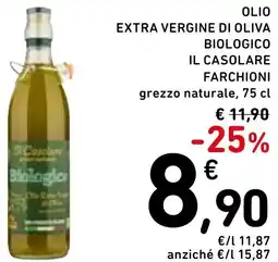 Spazio Conad Olio extra vergine di oliva biologico il casolare farchioni offerta