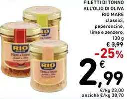 Spazio Conad Filetti di tonno all'olio di oliva RIO MARE offerta