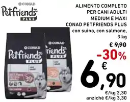 Spazio Conad Alimento completo per cani adulti medium e maxi CONAD PETFRIENDS PLUS offerta