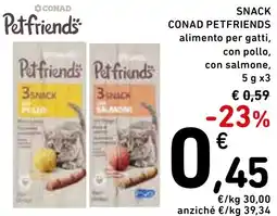 Spazio Conad Snack CONAD PETFRIENDS offerta