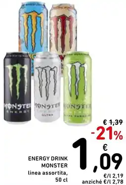 Spazio Conad Energy drink MONSTER offerta