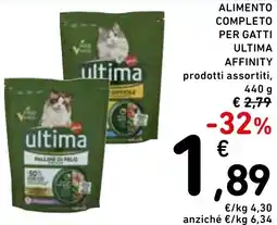 Spazio Conad Alimento completo per gatti ULTIMA AFFINITY offerta
