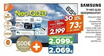 Qe65qn90aat 165,1 cm (65") 4k ultra hd smart tv wi-fi nero