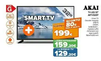 Expert Tv led 32" aktv3229t offerta