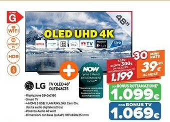 Expert Oled48c15la 121,9 cm (48") 4k ultra hd smart tv wi-fi bianco offerta