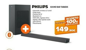 Expert Tab6305/10 altoparlante soundbar 2.1 canali 140 w nero offerta