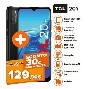 20y 16,6 cm (6.52") android 11 4g micro-usb 4 gb 64 gb 4000 mah nero