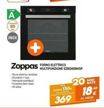 Forno elettrico multifunzione szbo808msp