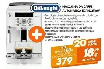 Expert Macchina da caffe automatica ecam22110w offerta