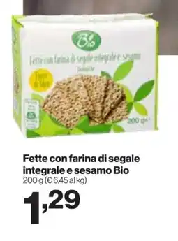 In'S Mercato Fette con farina di segale integrale e sesamo Bio offerta