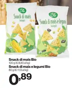 In'S Mercato Snack di mais Bio Snack di mais e legumi Bio offerta