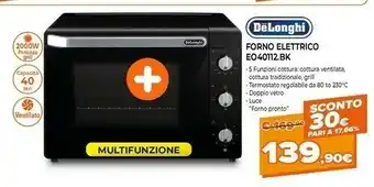Expert Delonghi eo40112.bk forno forno elettrico 40 l 2000 w nero offerta