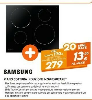 Expert Nz64t3707ak nero da incasso 60 cm piano cottura a induzione 4 fornello(i) offerta