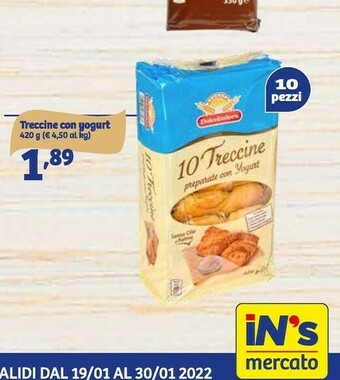 In'S Mercato Treccine con yogurt offerta