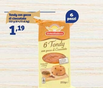 Tondy con gocce di cioccolato
