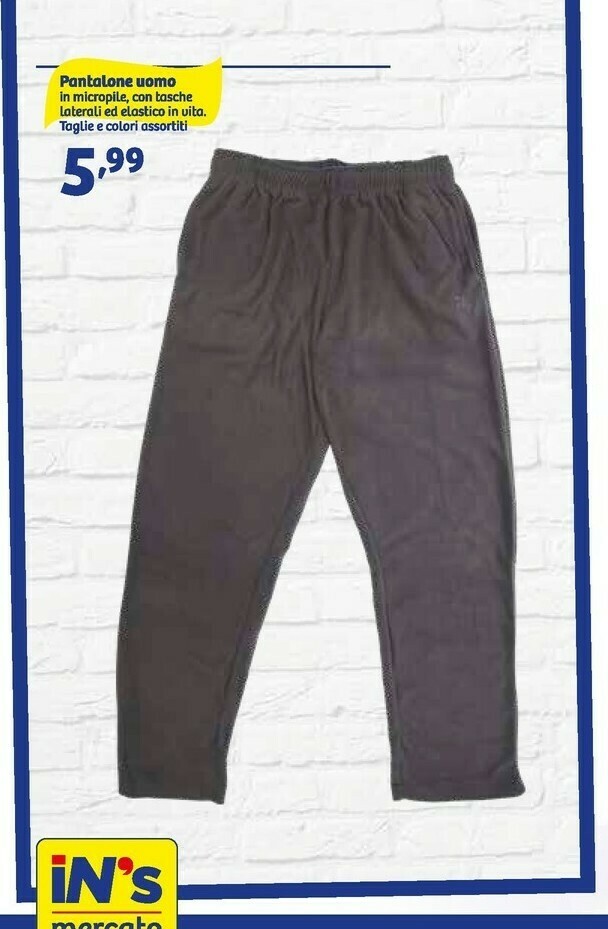 Pantaloni uomo offerta di In'S Mercato