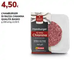 Basko L'hamburger di razza chianina QUALITÀ BASKO offerta