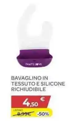 Bimbo Store Bavaglino in tessuto e silicone richiudibile offerta