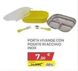 Bimbo Store Porta vivande con posate in acciaio inox offerta