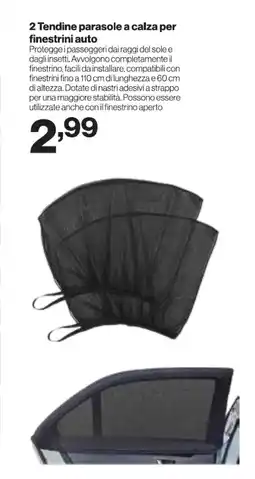 In'S Mercato 2 Tendine parasole a calza per finestrini auto offerta