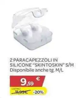 Bimbo Store Chicco 2 paracapezzoli in silicone "skintoskin" s/m offerta