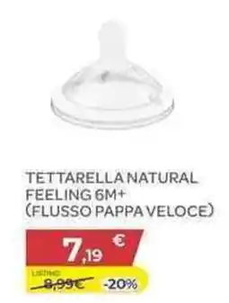 Bimbo Store Chicco tettarella natural feeling 6m+ offerta