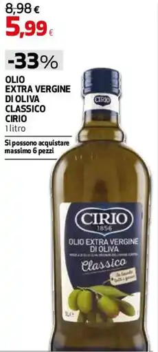 Coop Master Alleanza 3.0 Olio extra vergine di oliva classico CIRIO offerta