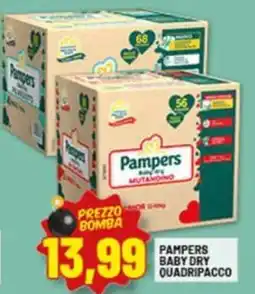 Risparmio Casa Pampers baby dry quadripacco offerta