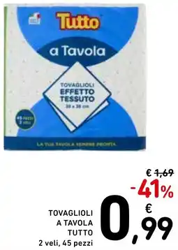 Spazio Conad Tovaglioli a tavola TUTTO offerta