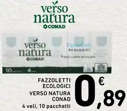 Spazio Conad Fazzoletti ecologici VERSO NATURA CONAD offerta