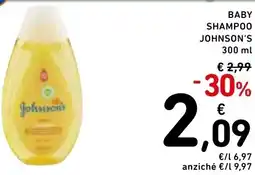 Spazio Conad Baby shampoo JOHNSON'S offerta