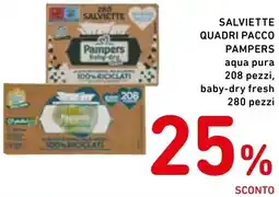 Spazio Conad Salviette quadri pacco PAMPERS offerta