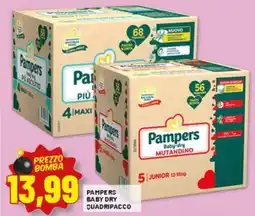 Risparmio Casa Pampers baby dry quadripacco offerta