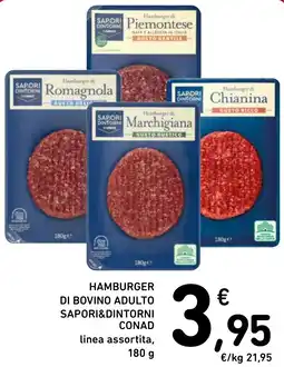 Spazio Conad Hamburger di bovino adulto SAPORI&DINTORNI CONAD offerta