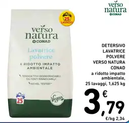 Spazio Conad Detersivo lavatrice polvere VERSO NATURA CONAD offerta