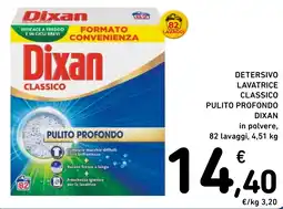 Spazio Conad Detersivo lavatrice classico pulito profondo DIXAN offerta