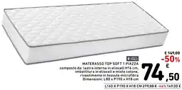 Spazio Conad Materasso top soft 1 piazza offerta