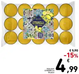 Spazio Conad Tealight citronella offerta