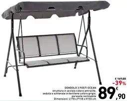 Spazio Conad Dondolo 3 posti ocean offerta