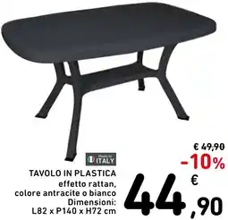 Spazio Conad Tavolo in plastica offerta