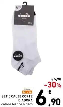 Spazio Conad Set 5 calze corte DIADORA offerta