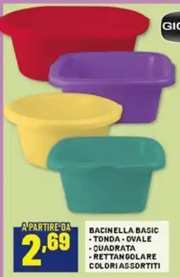 Risparmio Casa Gio' style bacinella basic, tondo, ovale offerta