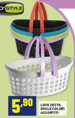Risparmio Casa Gio' style love cesta ovale offerta