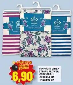 Risparmio Casa Tovaglia linea strip & flower offerta