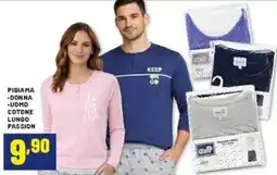 Risparmio Casa Pigiama donna, uomo, cotone lungo passion offerta