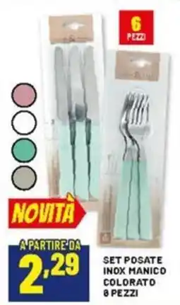 Risparmio Casa Set posate inox manico colorato offerta