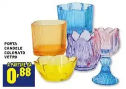Risparmio Casa Porta candele colorato vetro offerta
