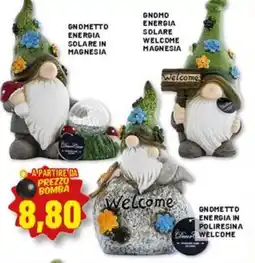 Risparmio Casa Gnometto energia solare in magnesia, gnomo energia solare welcome magnesia, gnometto energia in poliresina welcome offerta