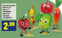 Risparmio Casa Decorazione metallo molla giardino frutta decori offerta